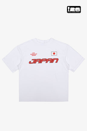 T-shirt blanc à trois logos du Japon pour la Coupe du Monde de la FIFA 2026™ - Japon