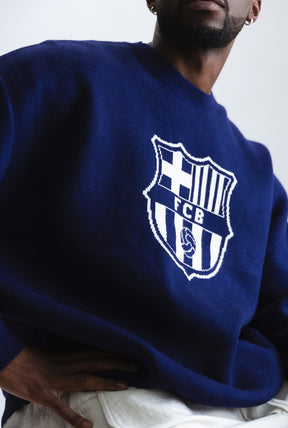 FC Barcelona Knit Sweater - Navy