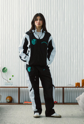 Kansas City Current Colour Block Track Pants - Off Black / White