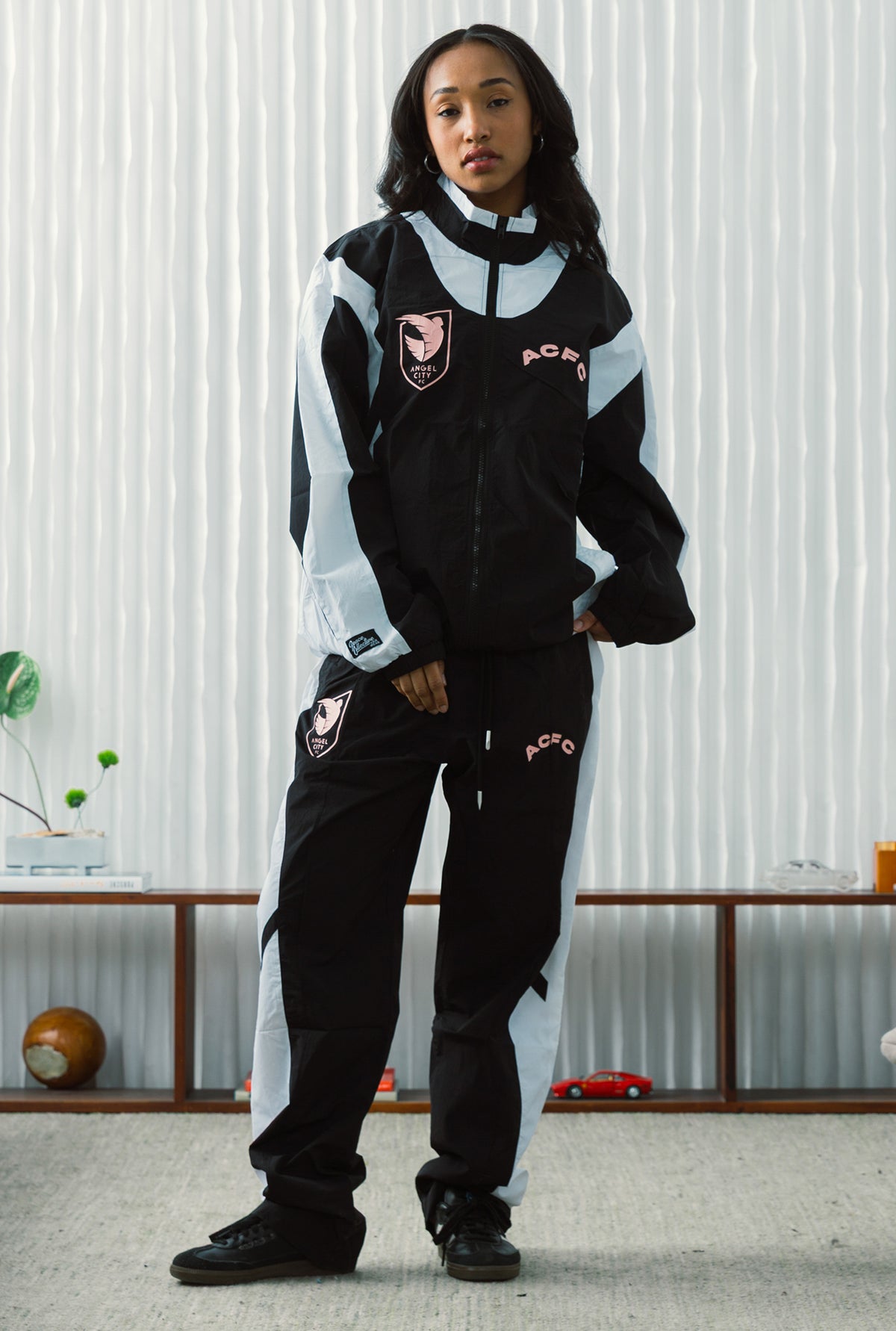 Angel City FC Colour Block Track Pants - Off Black / White