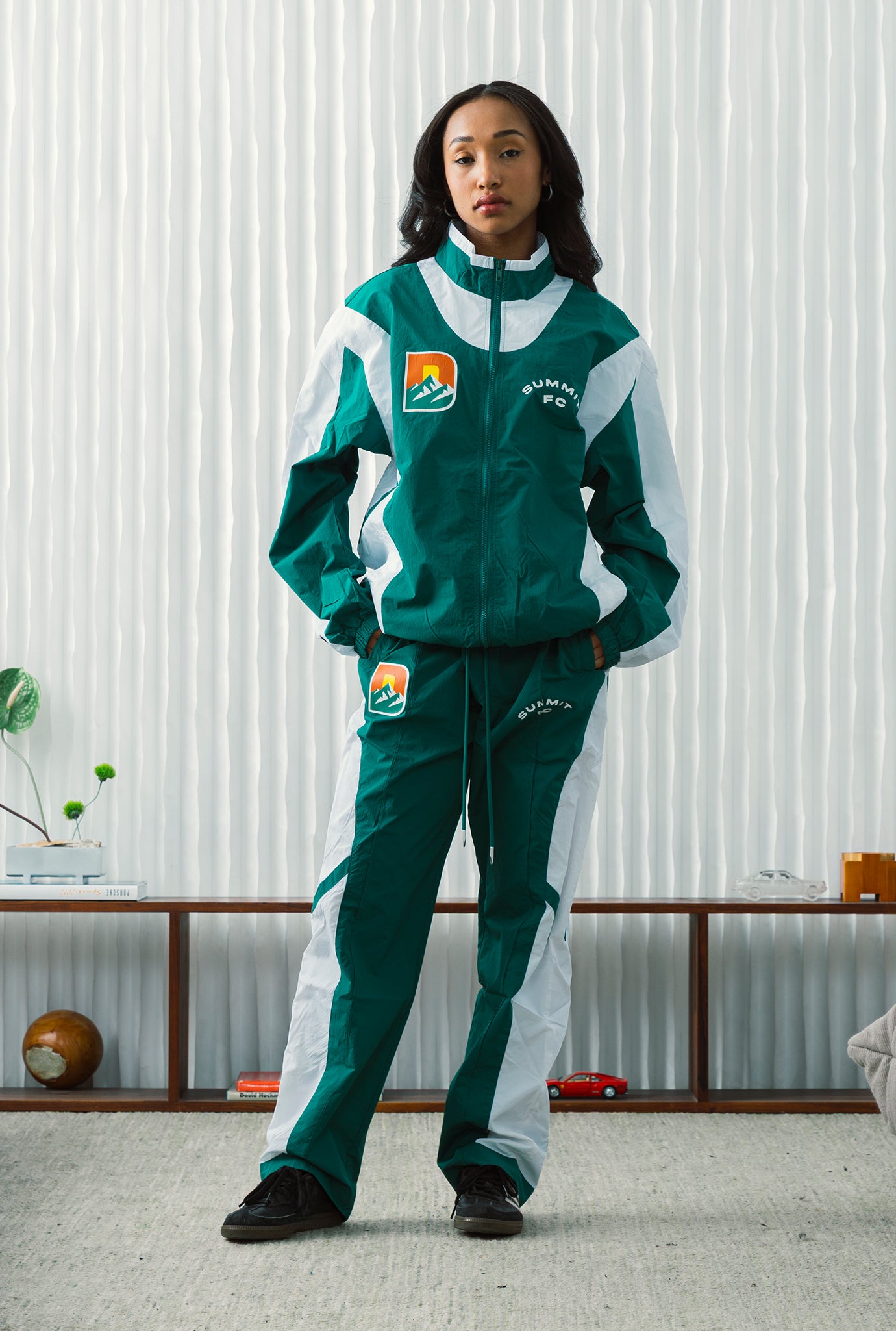 Denver Summit FC Colour Block Track Jacket - Evergreen / White