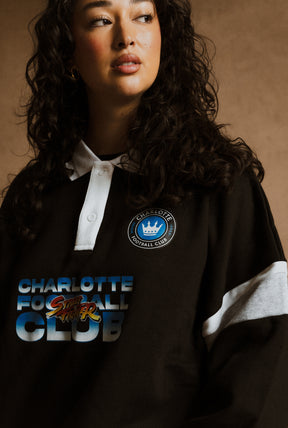 Charlotte FC x Street Fighter Oversized Rugby - Black / White