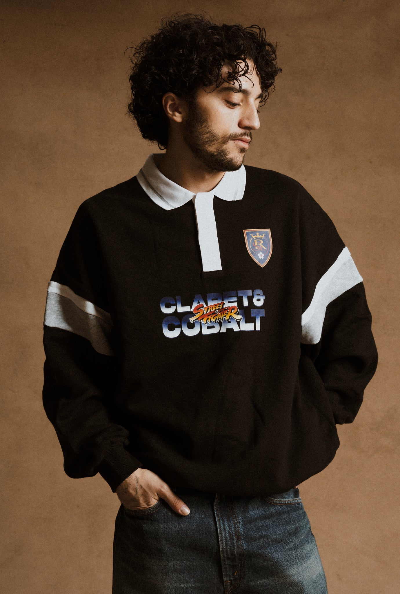 Real Salt Lake x Street Fighter Oversized Rugby - Black / White