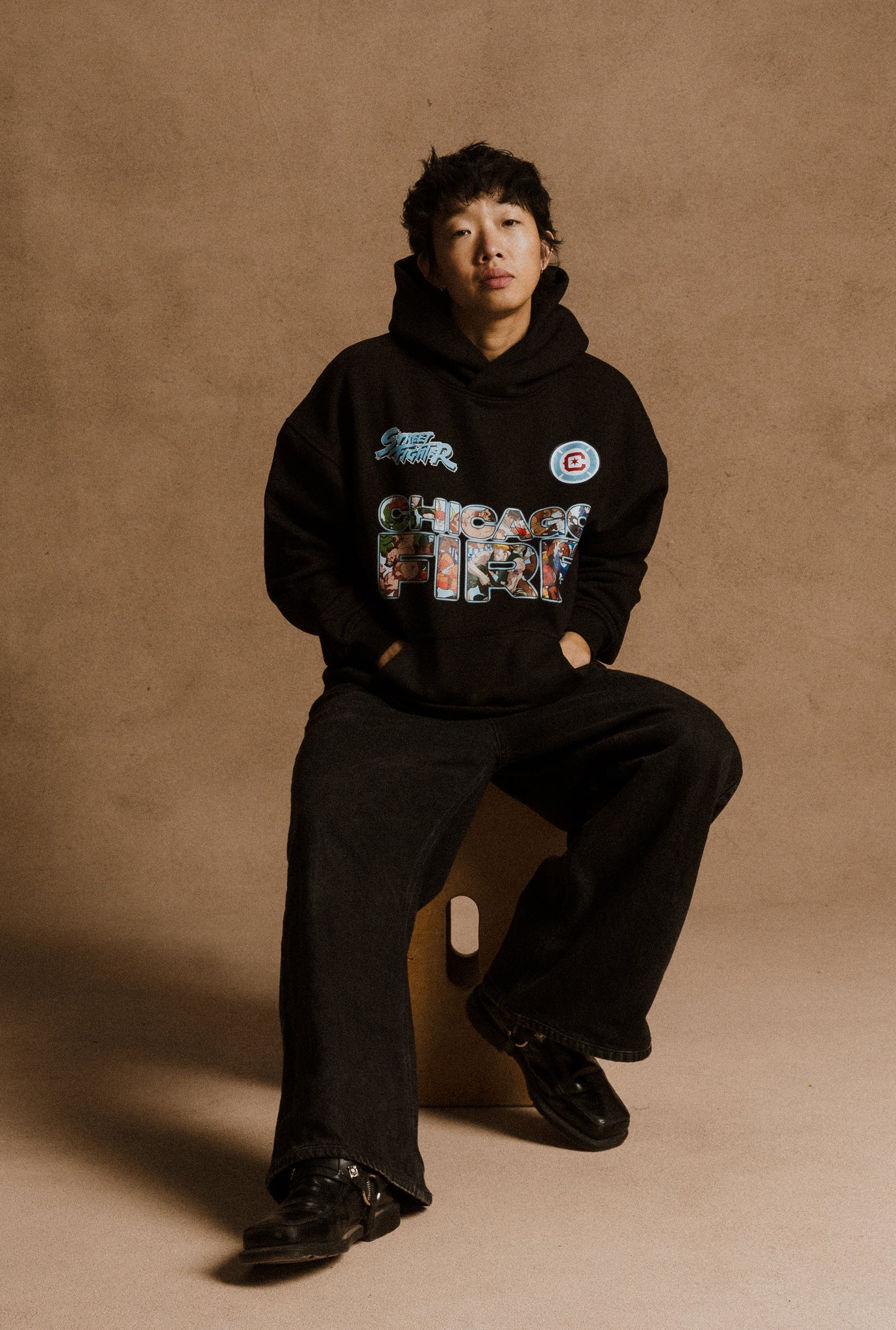 Chicago Fire FC x Street Fighter Character Heavyweight Hoodie - Black