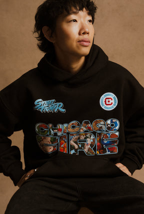 Chicago Fire FC x Street Fighter Character Heavyweight Hoodie - Black