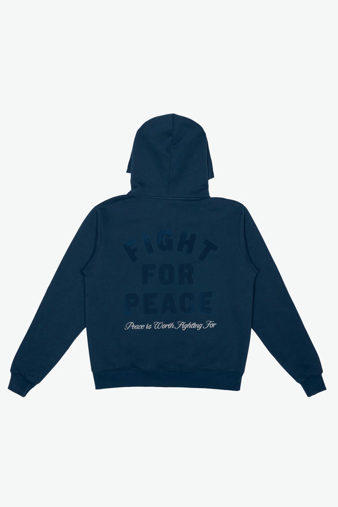 Peace Pigment Dye Heavyweight Full Zip Hoodie - Navy