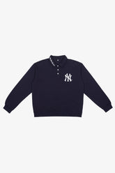 New York Yankees Longsleeve Polo - Navy