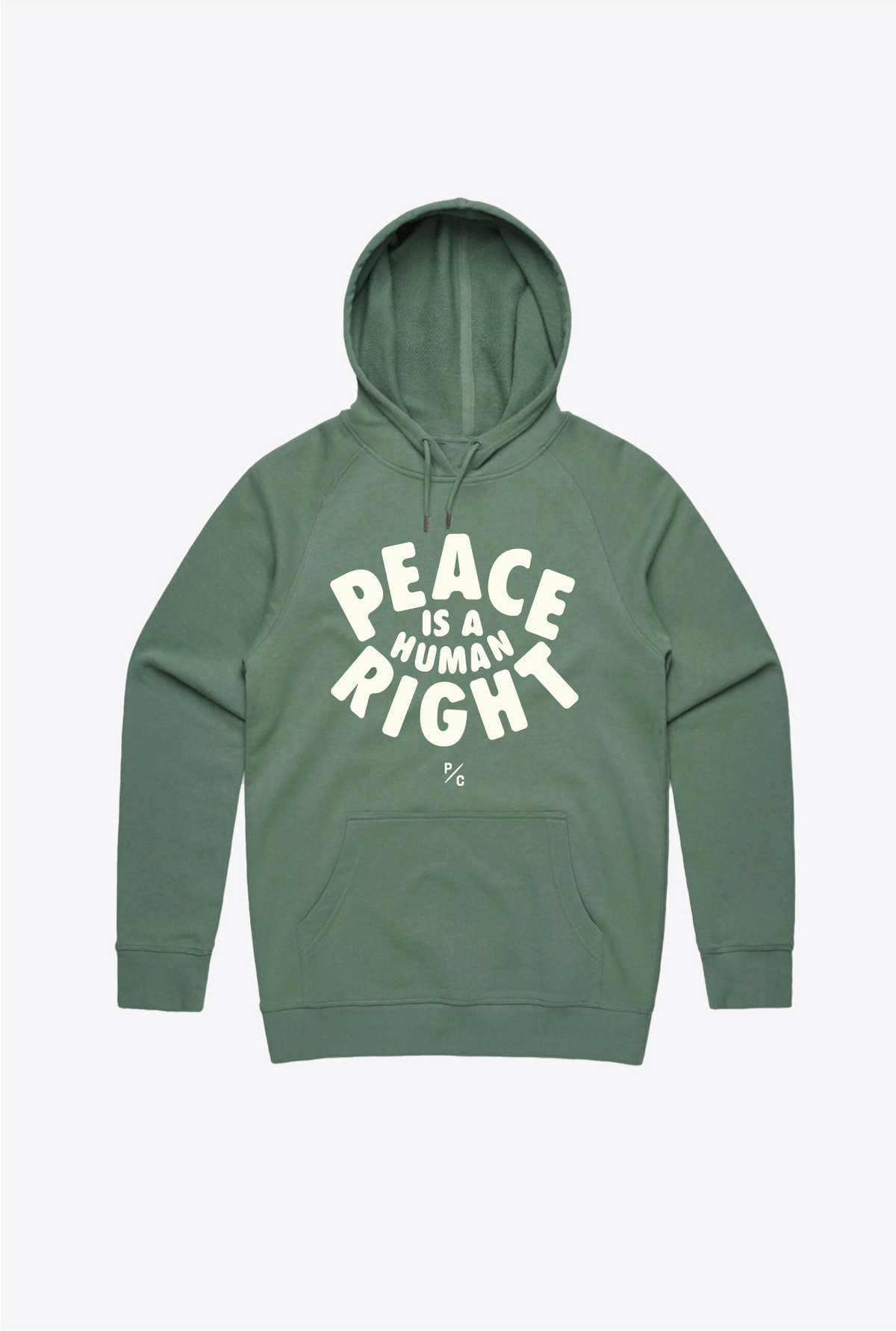 Peace is a Human Right Hoodie - Sage