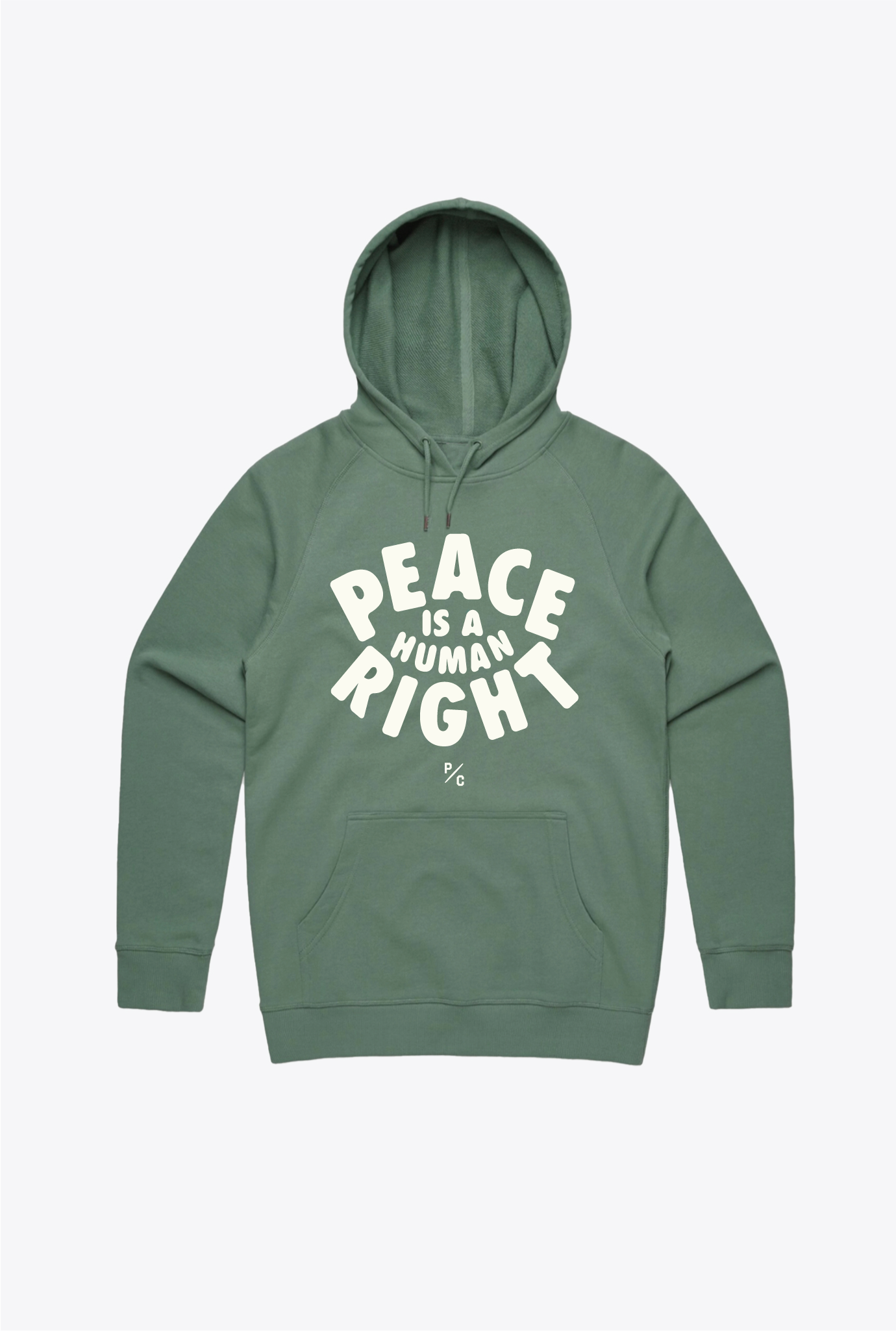 Peace is a Human Right Hoodie - Sage