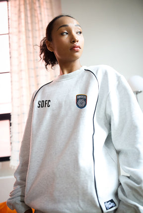 San Diego FC Sudadera de Cuello Redondo Pesada - Ceniza