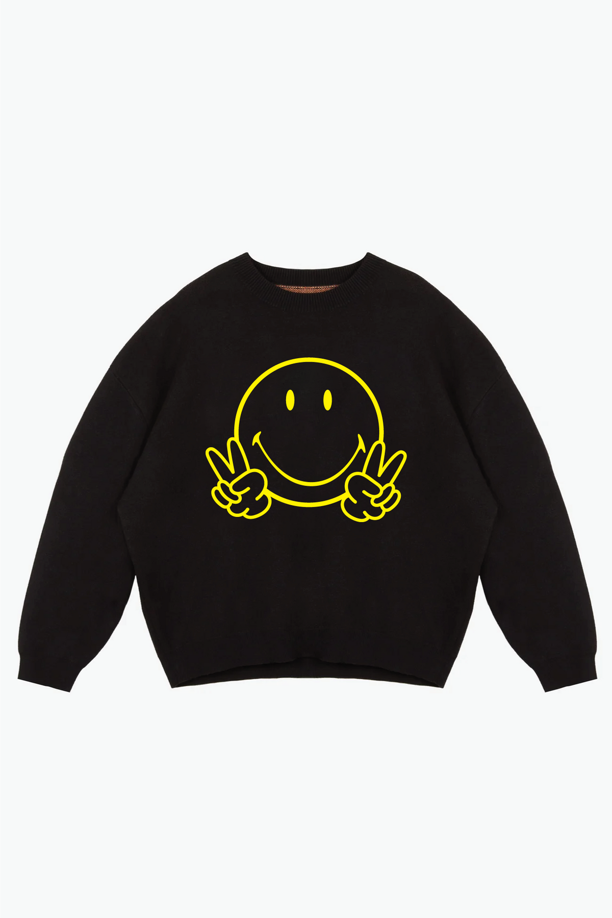 P/C x Smiley Knit Sweater - Black