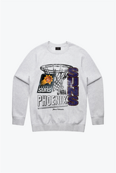 Phoenix Suns Basketball Net Crewneck - Ash 