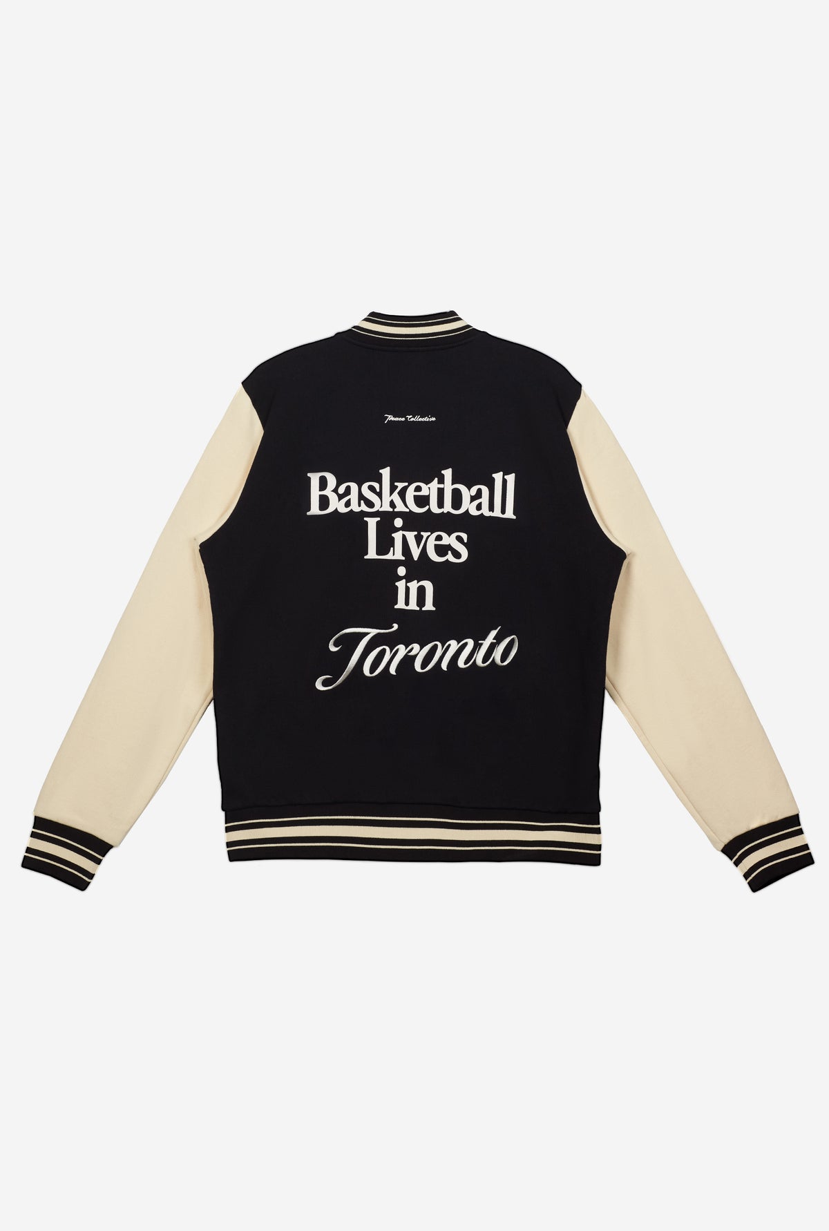 Basketball Lives in Toronto Letterman Jacket - Black/Cream