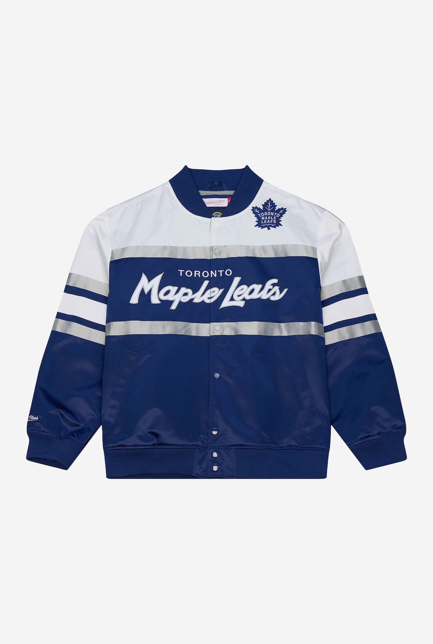 Satinjacke des Cheftrainers der Toronto Maple Leafs – Blau