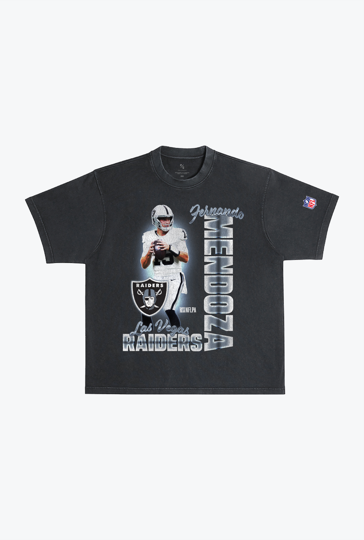 Fernando Mendoza Heavyweight Garment Dyed T-Shirt - Black
