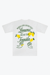 T-shirt épais « Quand la vie te donne des citrons » - Blanc