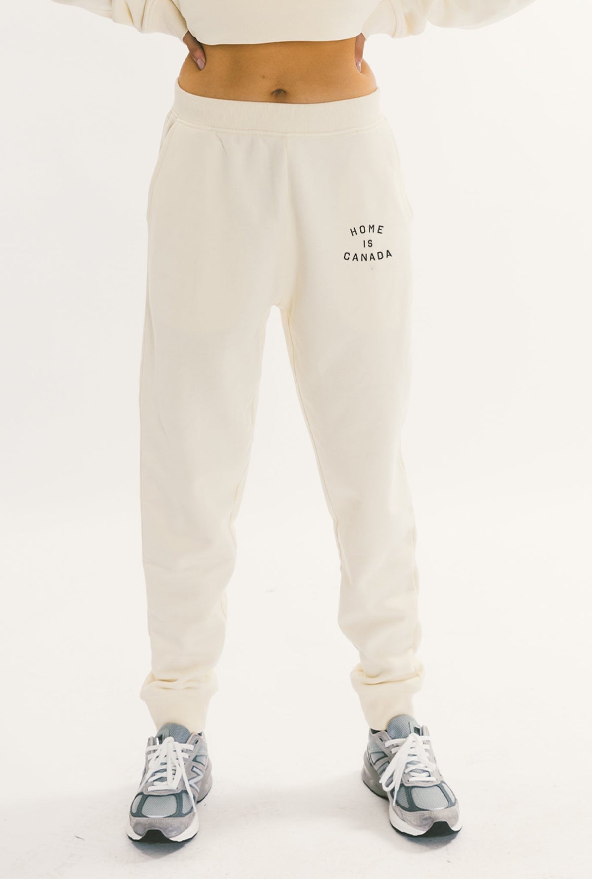 Home is Canada Crescent Jogger - Ivory