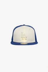 Los Angeles Dodgers Tonal 2-Tone 59FIFTY - Cream/Royal Blue