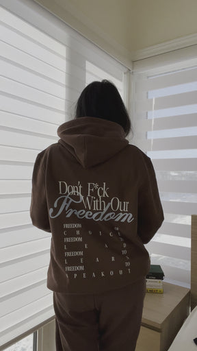 Don't F*ck With Our Freedom Kapuzenpullover - Espresso