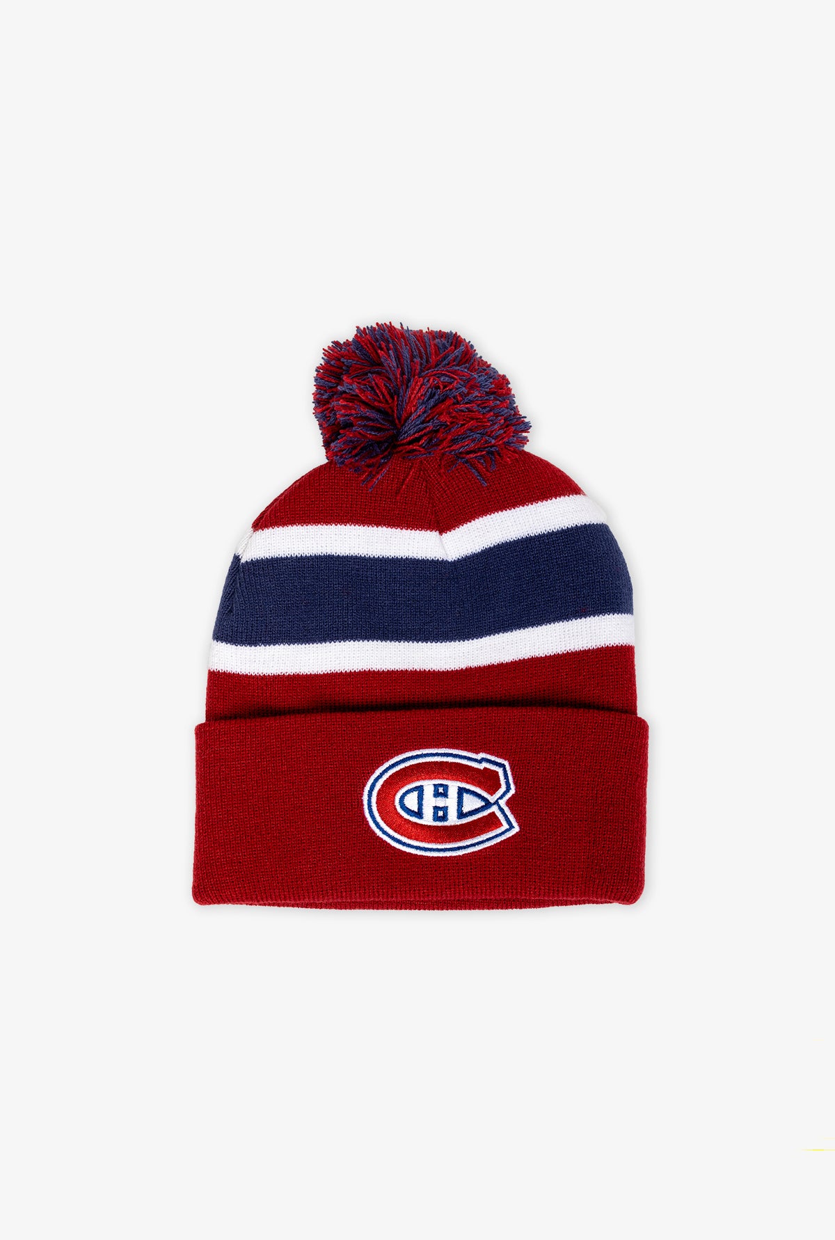 Montreal Canadiens Pom Stripe Knit Toque - Red