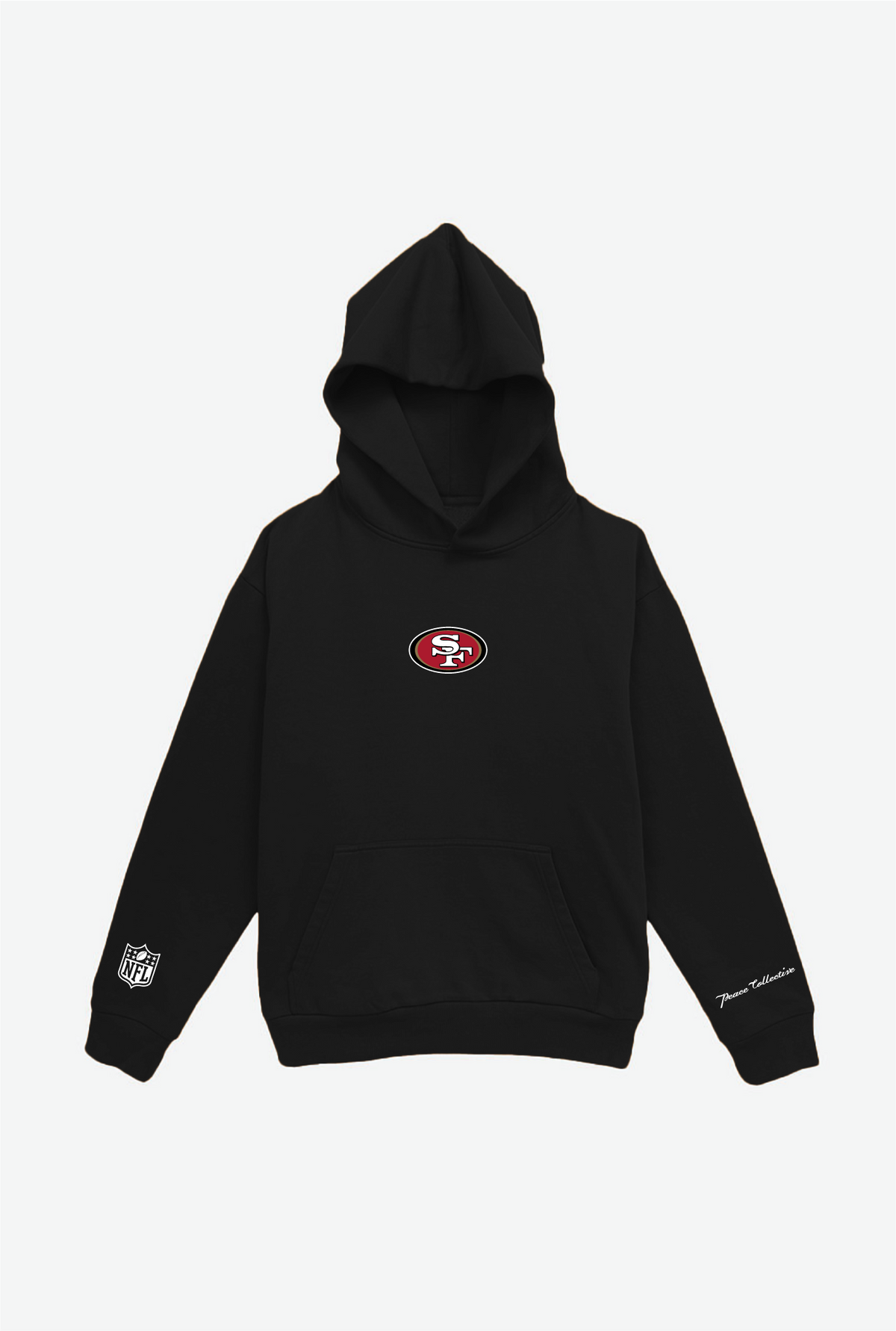 San Francisco 49ers Logo Heavyweight Hoodie - Black