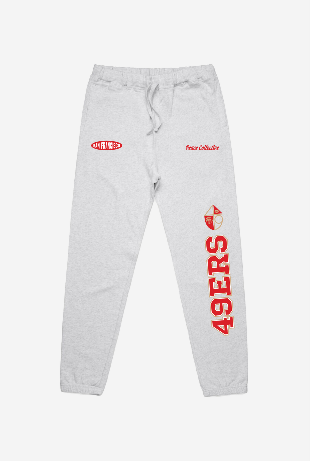 San Francisco 49ers Washed Graphic Joggers - Ash