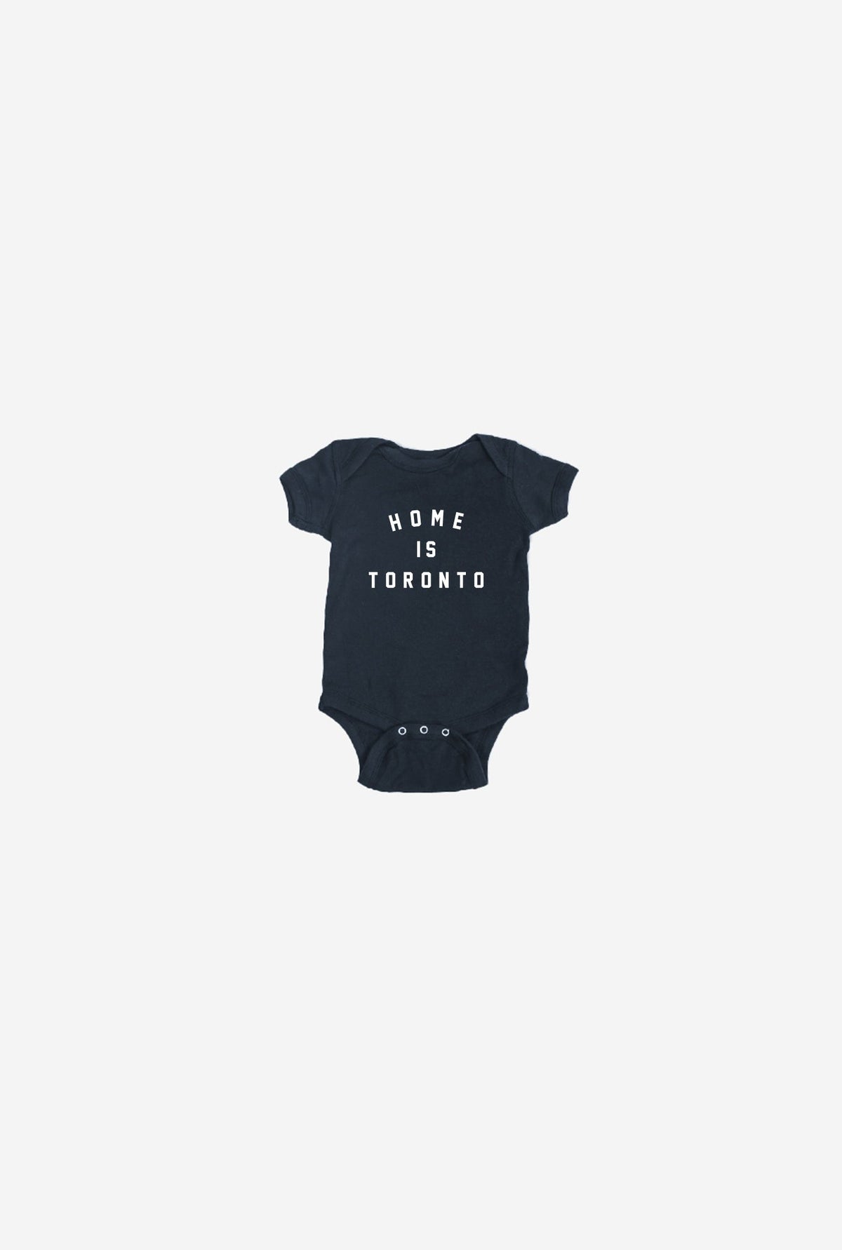 Home is Toronto Varsity Short Sleeve Onesie - Navy