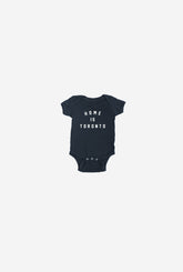 Home is Toronto Varsity Short Sleeve Onesie - Navy