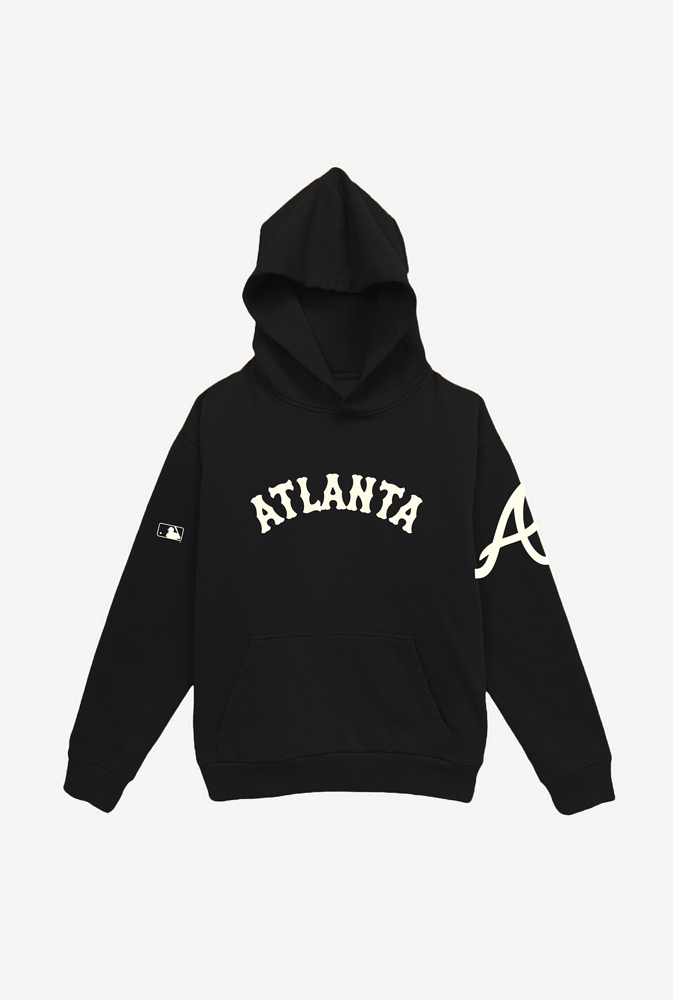 Atlanta Braves Essential Heavyweight Hoodie - Black