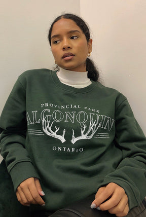Algonquin Vintage Crewneck - Forest Green