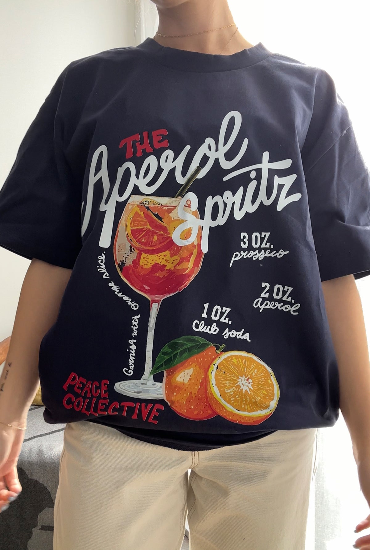 The Aperol Spritz Premium T-Shirt - Navy