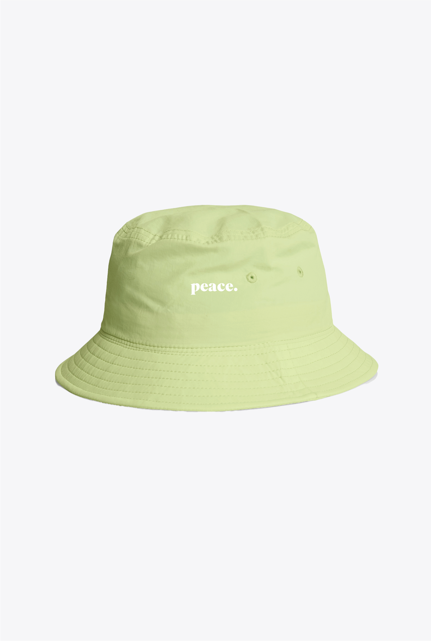 Peace Nylon Bucket Hat - Lime