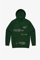 Note to Self Hoodie - Forest Green