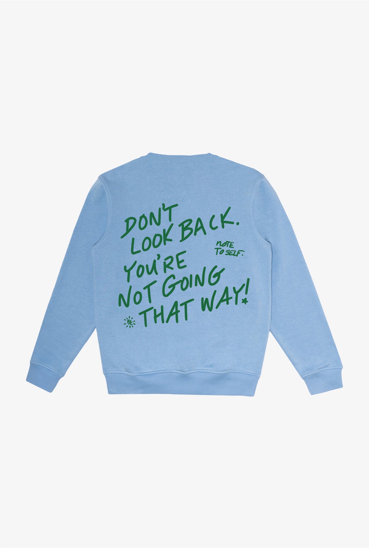 Don't Look Back Crewneck - Vista Blue