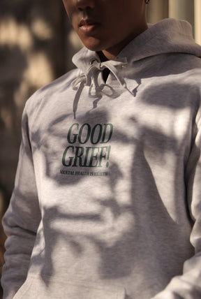 Peanuts Mental Health is Health Good Grief! Hoodie - Ash Grey