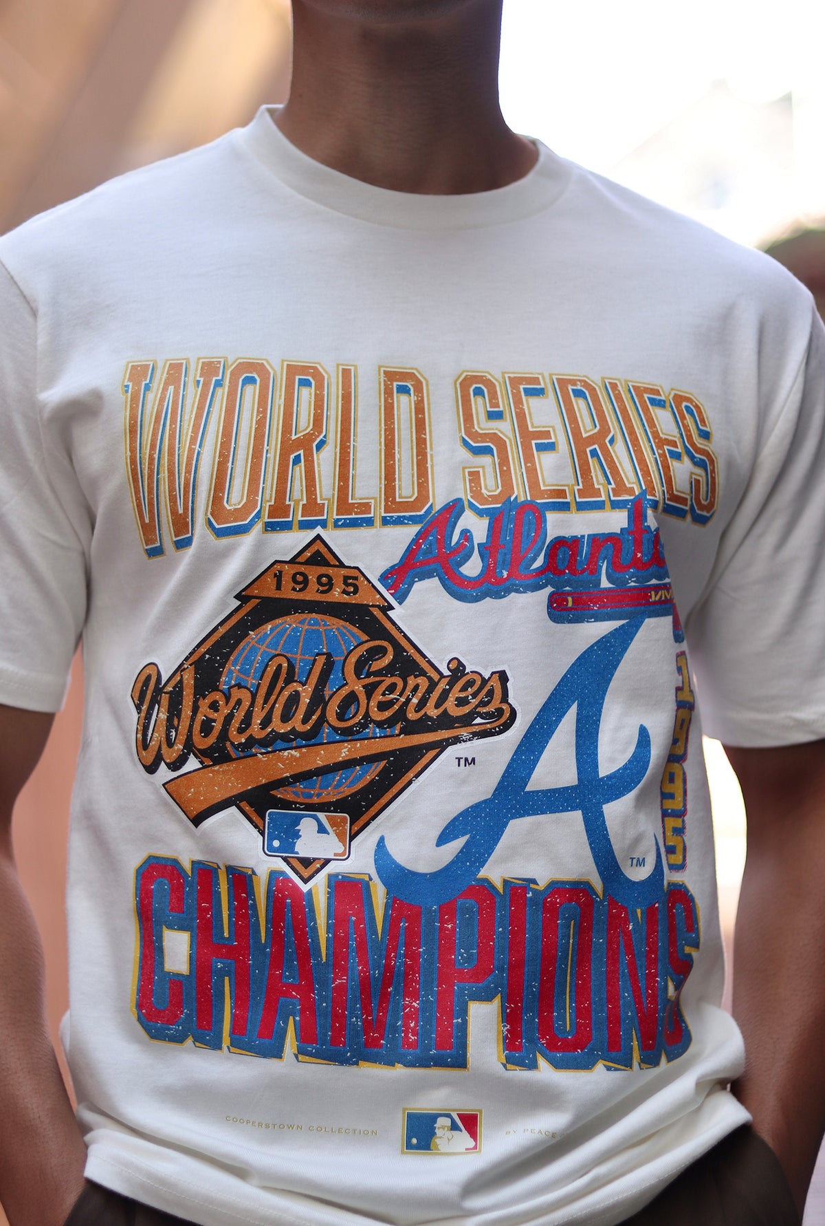 Atlanta Braves 1995 World Series Cooperstown Collection Premium T-Shirt - Natural