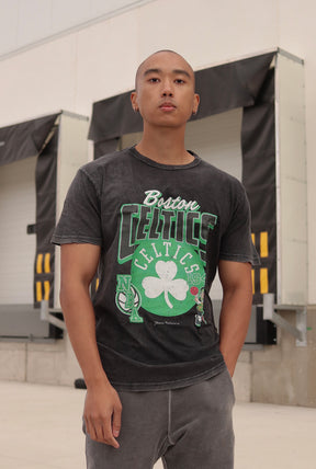 Boston Celtics Stonewash T-Shirt - Black
