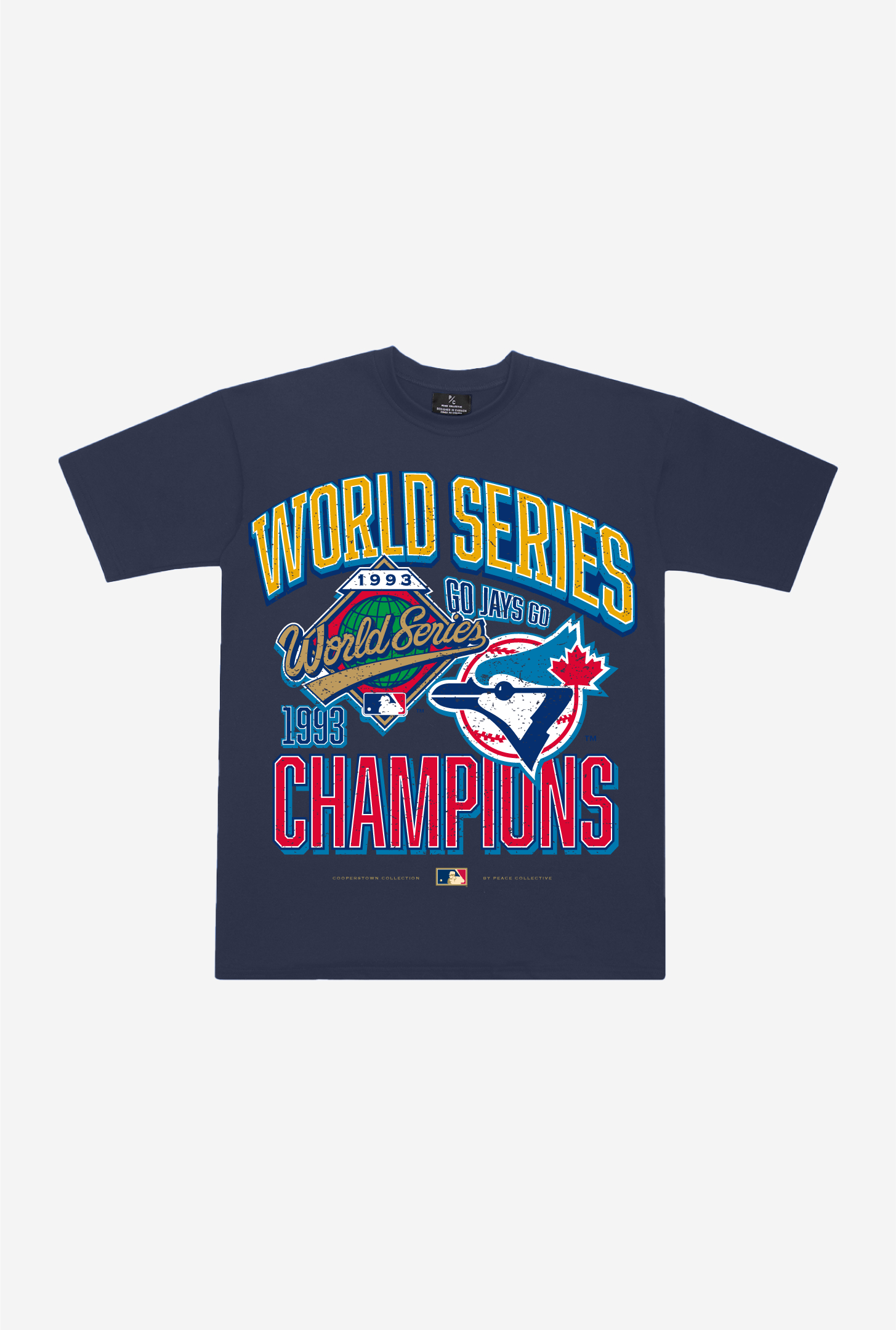 Toronto Blue Jays 1993 World Series Cooperstown Collection Premium T-Shirt - Navy