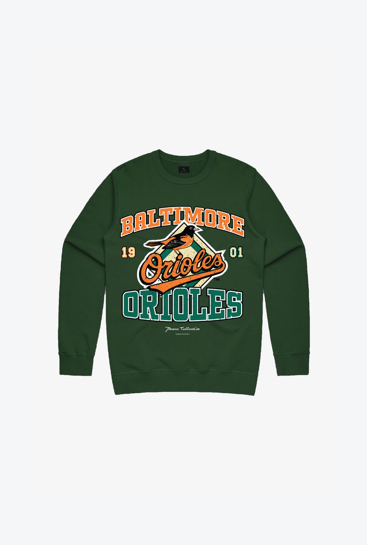Baltimore Orioles Vintage Kids Crewneck - Forest Green