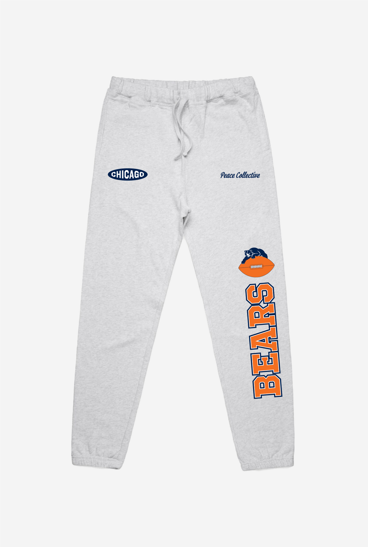 Chicago Bears Washed Graphic Joggers - Ash
