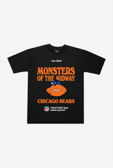 Chicago Bears Vintage Ad Heavyweight T-Shirt - Black