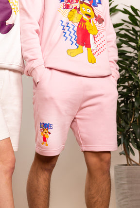 Vintage Birdie the Early Bird Fleece Shorts - Pink