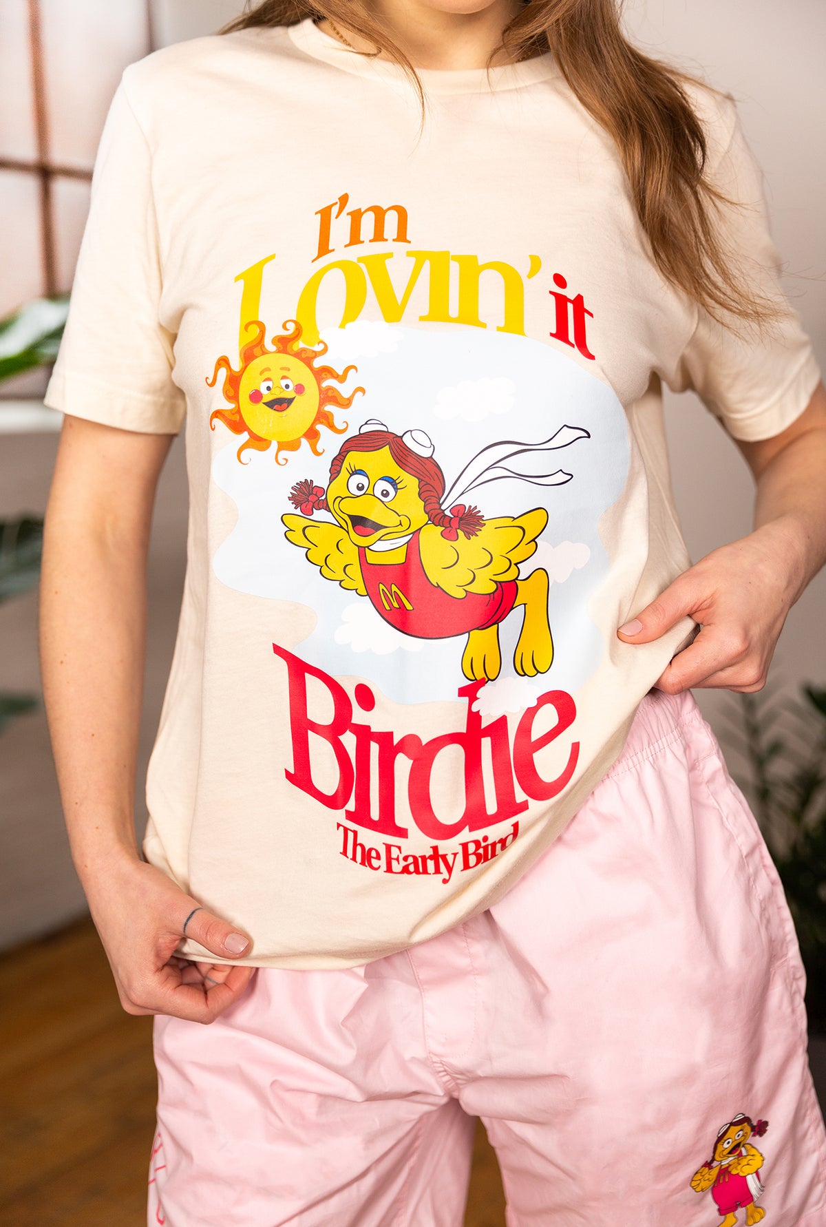 I'm Lovin' It Birdie T-Shirt - Ivory