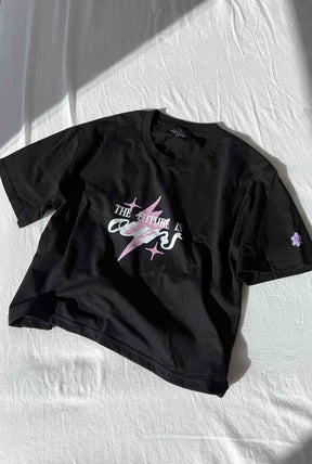 The Future is Ours Cropped T-Shirt - Black