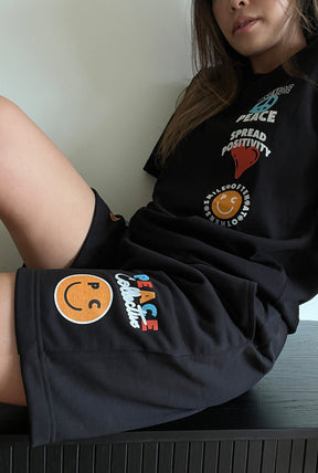 Toronto Smiley Shorts - Black
