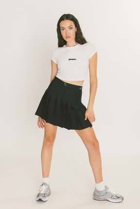 P/C Logo Tennis Skirt - Black