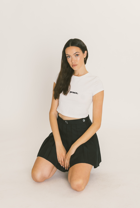 P/C Logo Tennis Skirt - Black