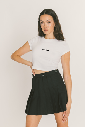P/C Logo Tennis Skirt - Black