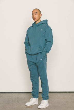 Peace Heavyweight Hoodie - Pebble Blue