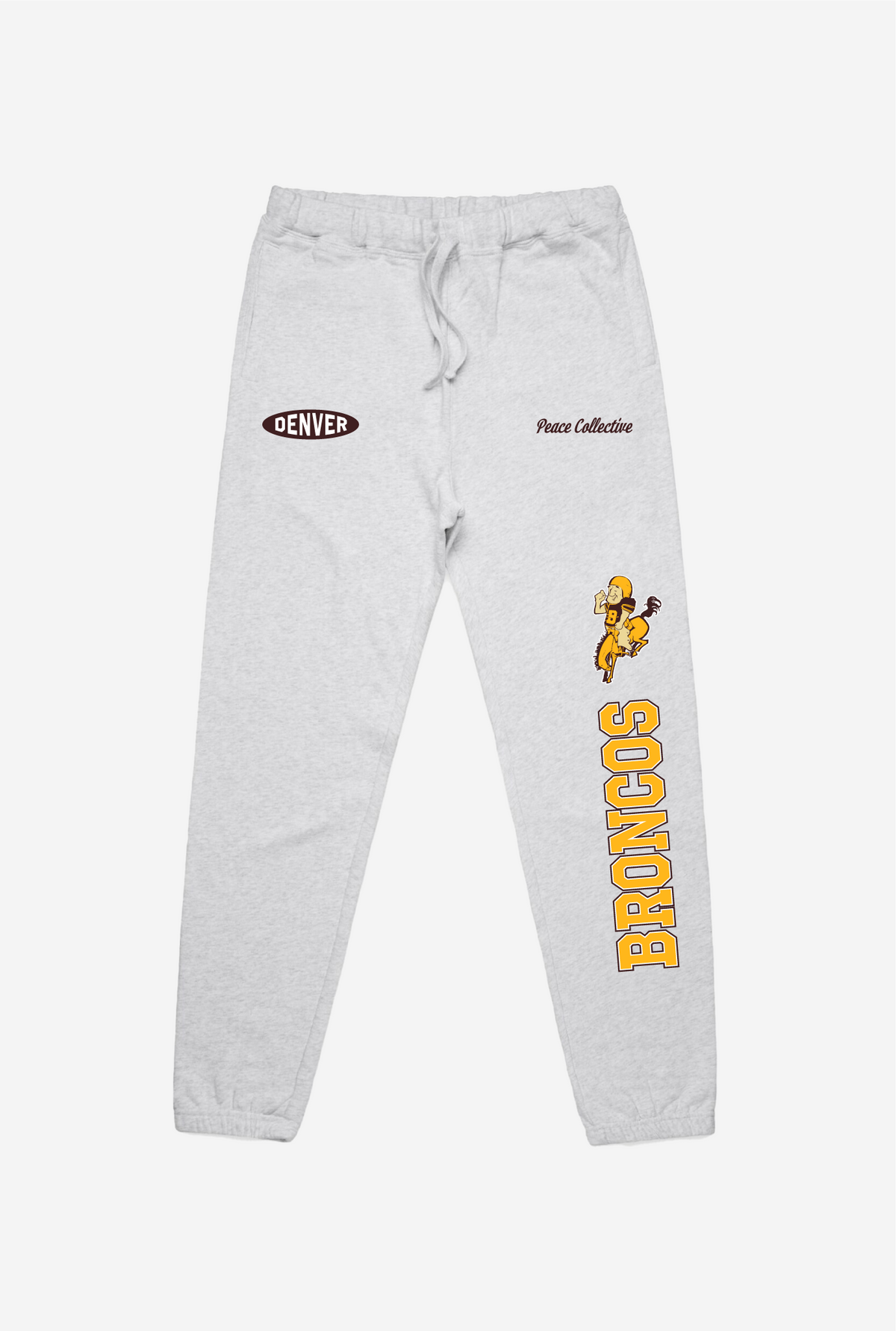 Denver Broncos Washed Graphic Joggers - Ash